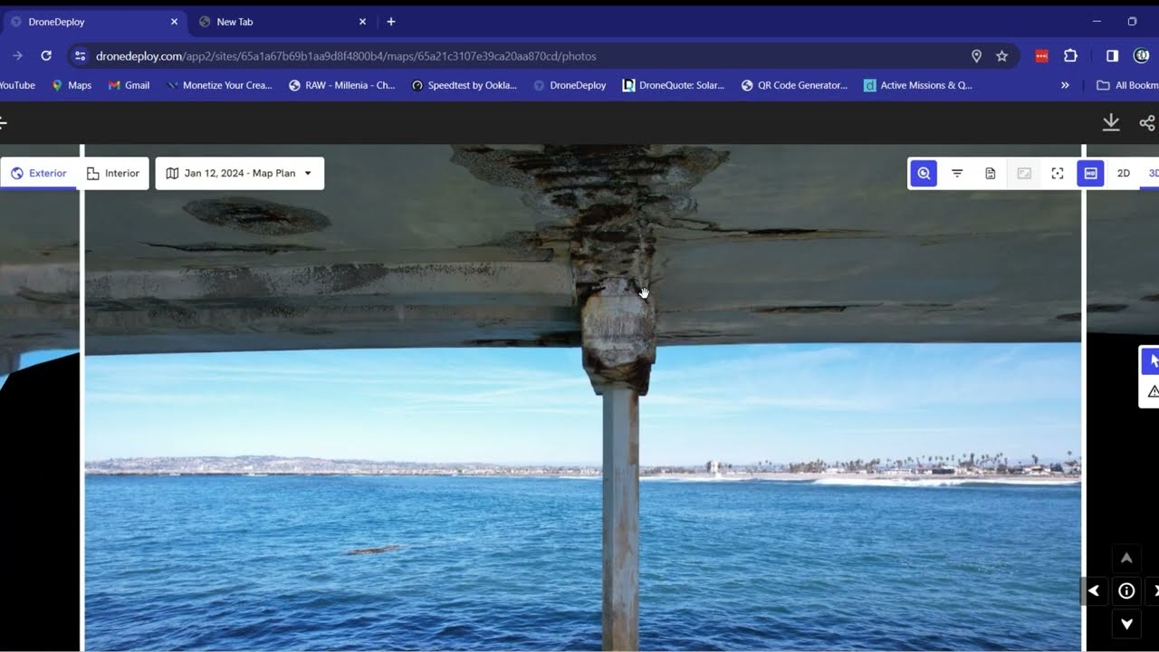 Ocean Beach Pier Aerial 3D Survey Sample for Moffatt & Nichol