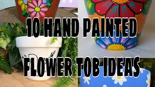 #DIY hand painted flower pots 2020