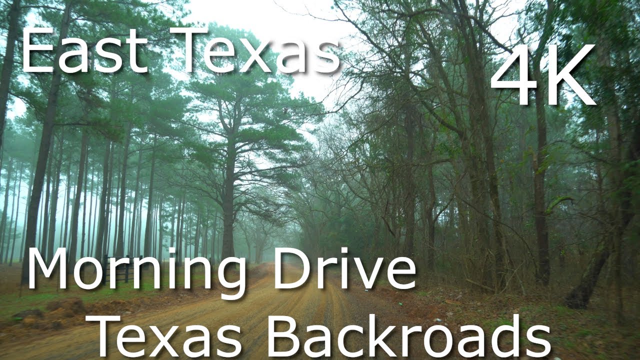 A Relaxing Video : Foggy Morning Driving Country Roads In Texas