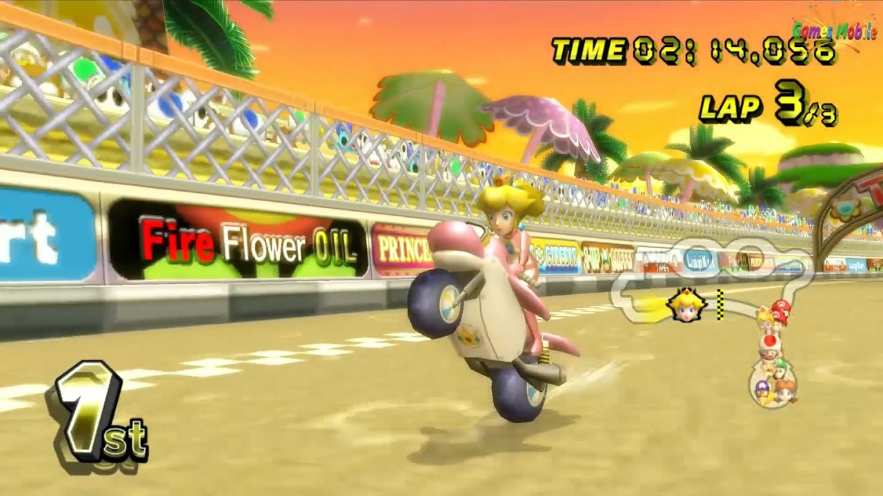 Mario Kart Wii 100cc Star Cup Race (Peach Gameplay) Full HD 60Fps #37