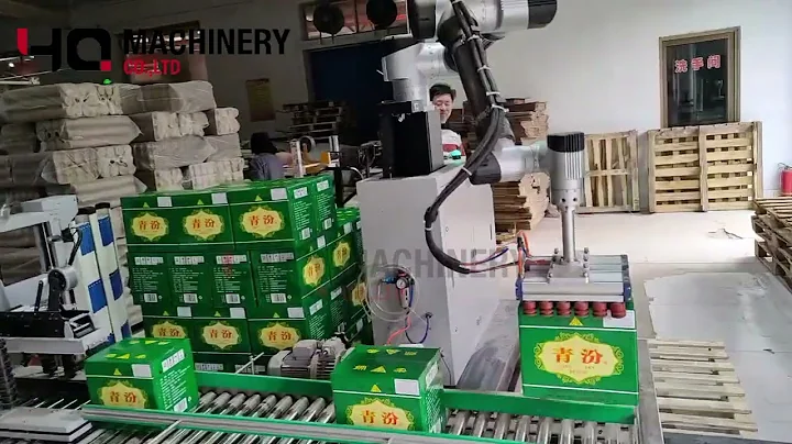 automatic  robot palletizing system for cartons boxes #palletizer #manufacturer #packaging