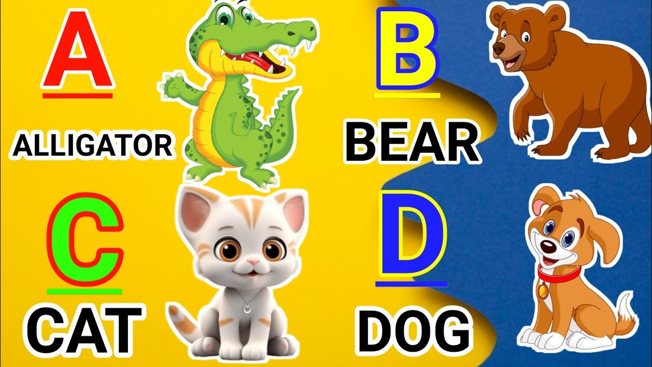 Animals Names: ABCD | A for Alligator B for Bear C for Cat D for Dog E ...