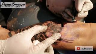 Rose and old Clock Tattoo: Timelapse
