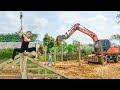 Rent an Excavator to Erect Concrete Pillars to Build a Chicken Farm And Pig Farm - My Farm
