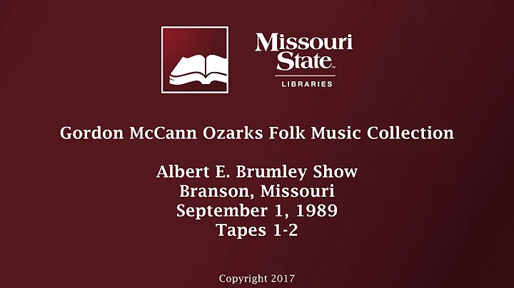 McCann: Albert E. Brumley Show, September 1, 1989