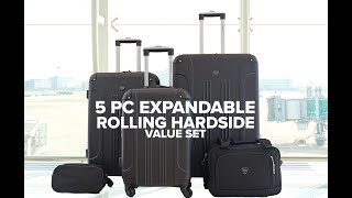 [Travelers Club] 5 Piece Chicago Luggage Set