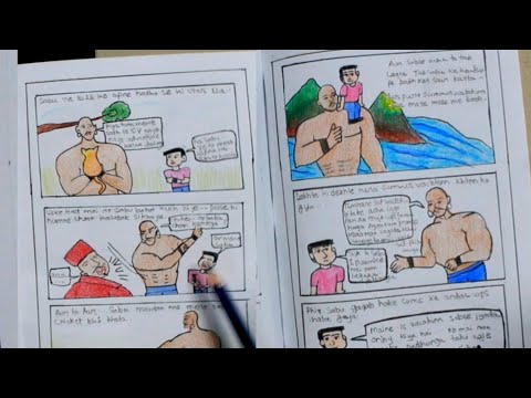 Handmade comic book for school project/how to make a comic book of your own.