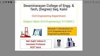BCE Module:1 Lecture-2 (Part 1) Civil Engineering Materials Cement, Aggregate and Bricks.