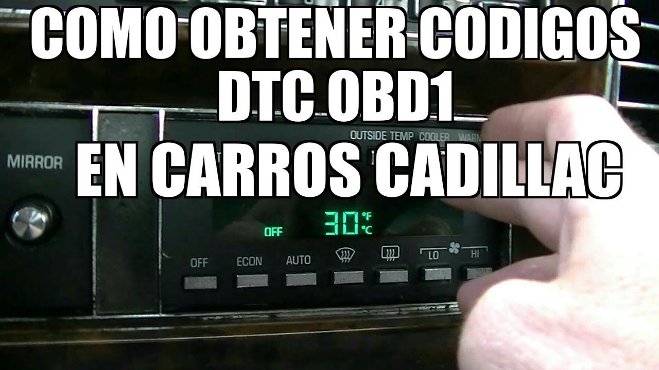 Como obtener codigos obd1 CADILLAC - YouTube