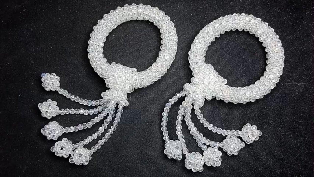 สอนร้อยพวงมาลัยลูกปัด คริสตัล#bead #handmade