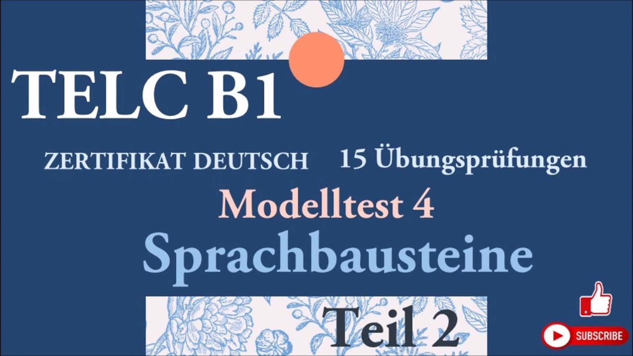Tellc B1 Baunsatze Prufung Mit Losungen TELC B1 - Zertifikat Deutsch -15 übungsprüfungen- Sprachbausteine B1
