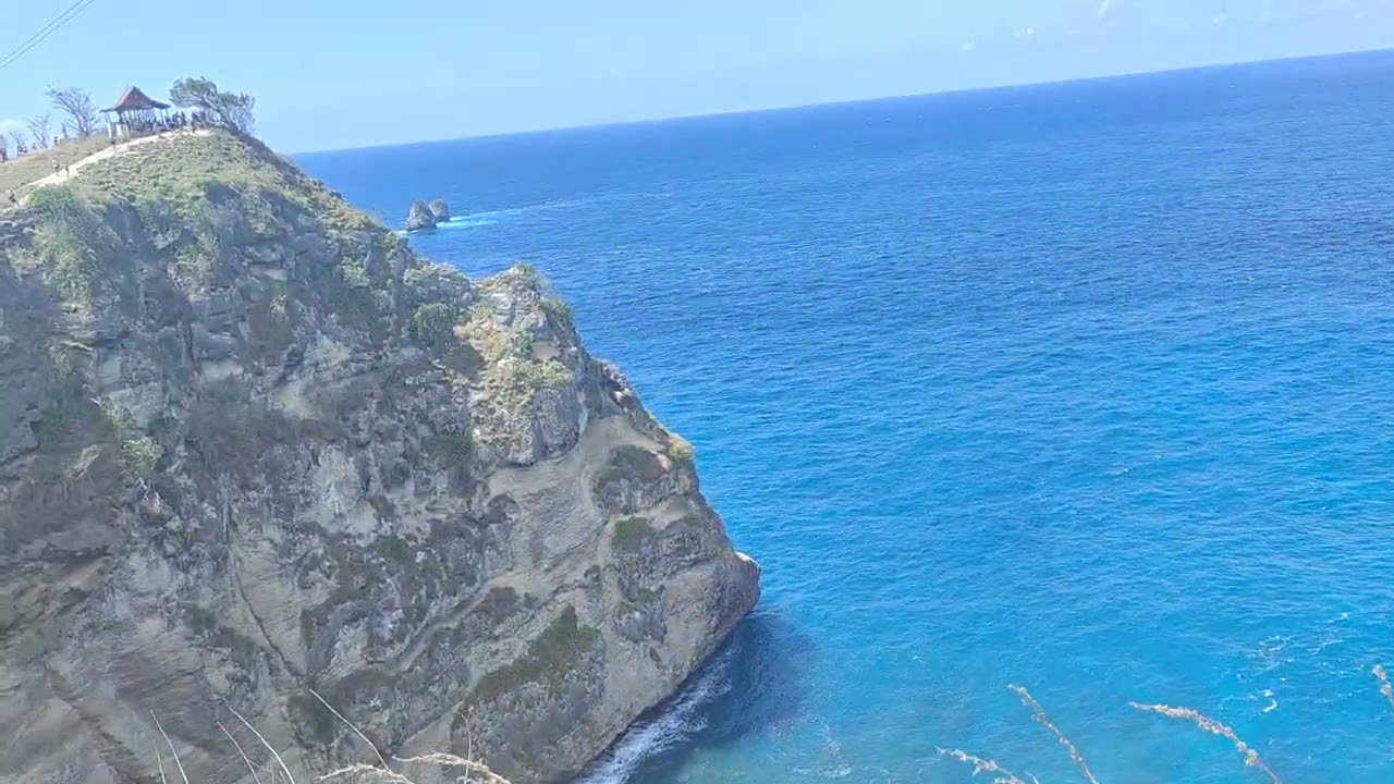 Nusa Penida, Bali, Indonesia. The view from the top of Diamond Beach
