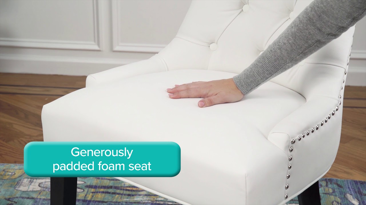 Modway Regent Modern Elegant Button-Tufted Faux Leather Dining Side Chair with Nailhead Trim