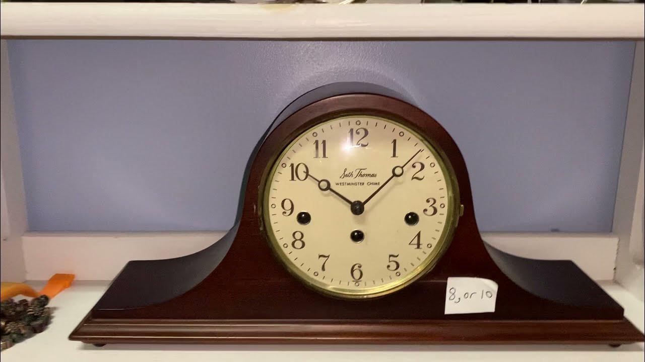 Winding the Seth Thomas Tambour Mantle Clock 