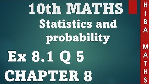 10th maths chapter 8 exercise 8.1 question 5 | TN Samacheer hiba maths