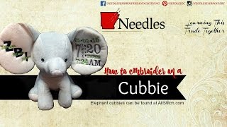 How to embroider on an Elephant Cubbie