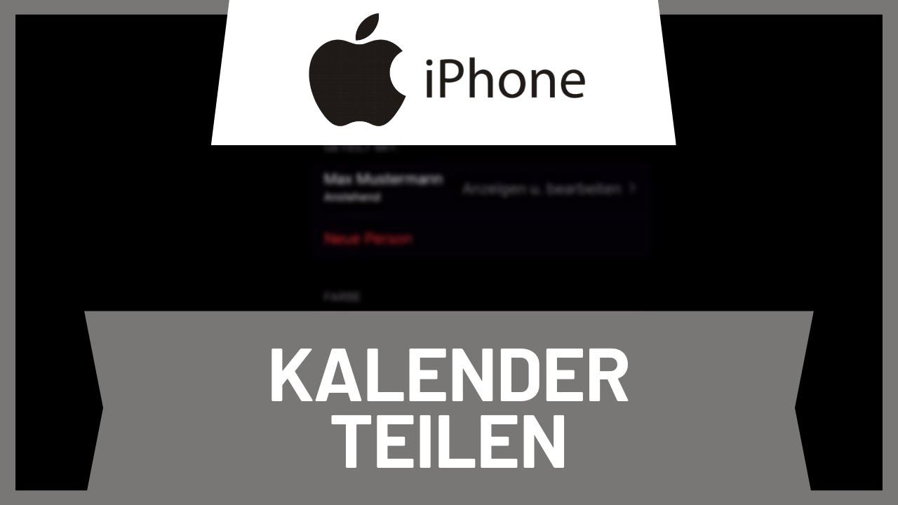 iPhone Kalender teilen • Tutorial YouTube