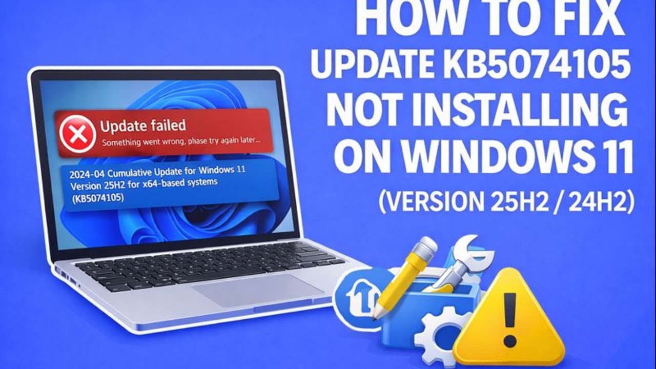 How To Fix Update KB5074105 Not Installing On Windows 11 (Version 25H2/24H2)