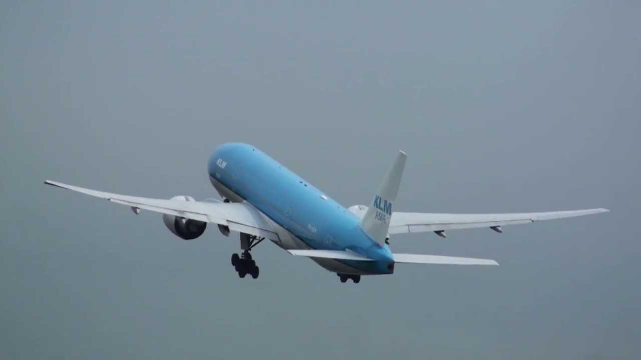 PH-BQN | KLM Boeing 777-200 Takeoff Amsterdam Runway 36L | 26 July 2013