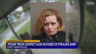 Woman accused of stealing car with baby inside, also connected to East Nashville crime spree