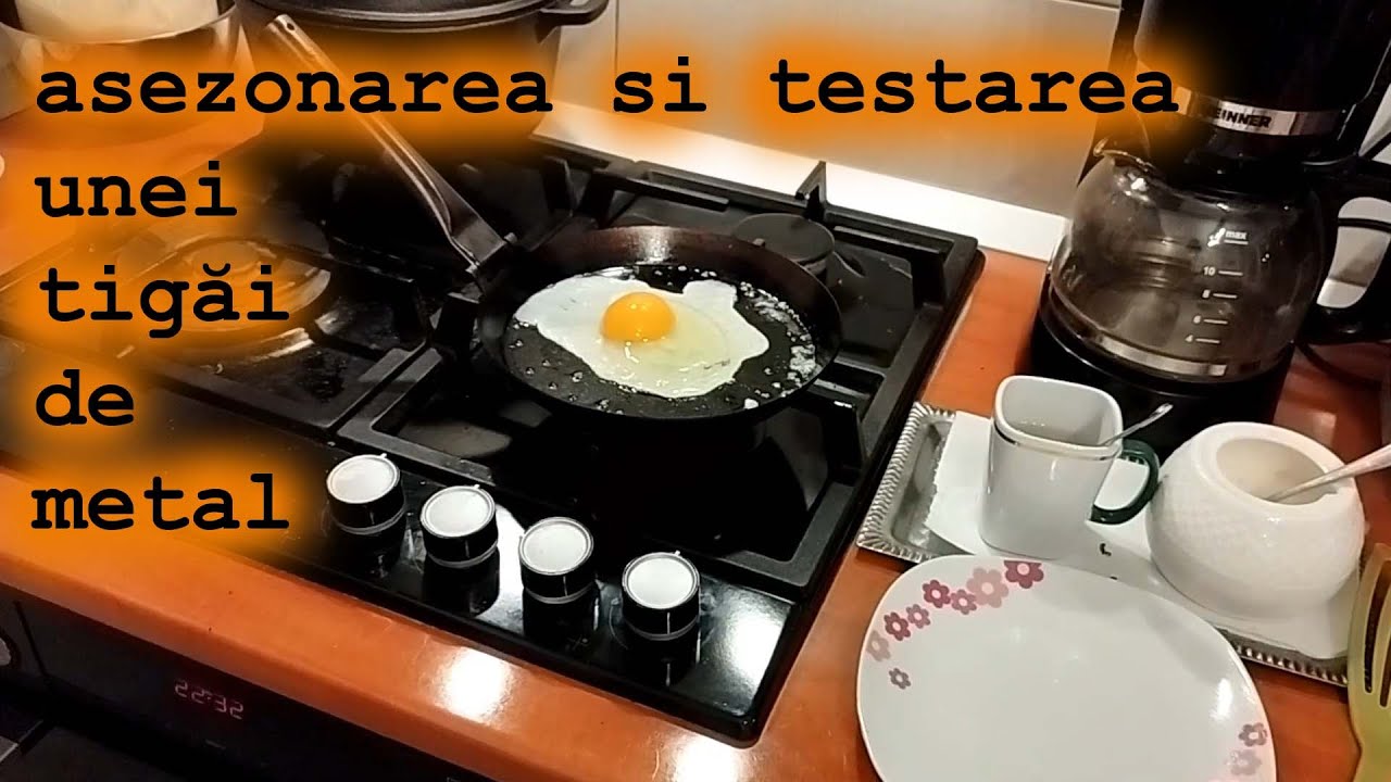 asezonarea si testarea unei tigai de metal pentru gatit in natura