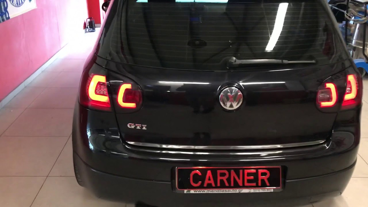 Led bar tailights for VW Golf mk5 V by Carner - YouTube