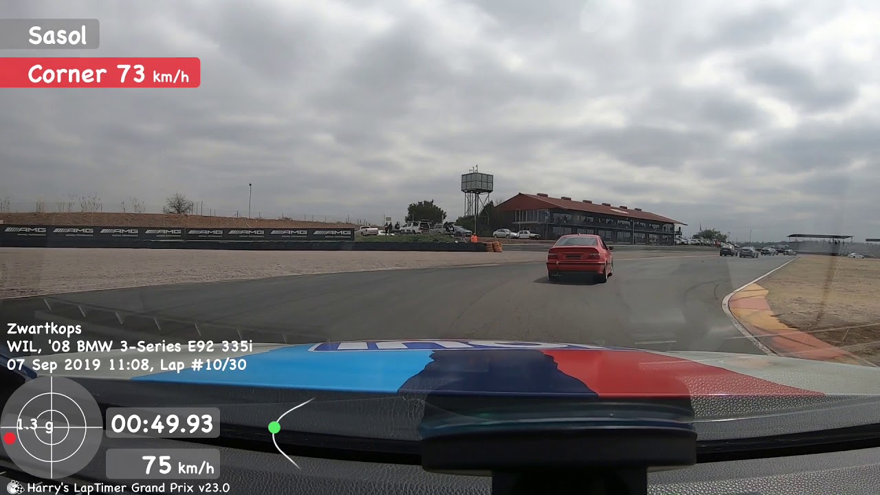 BMW E92 335i in-car lap, spin and crash at Zwartkops Raceway with BMW ...