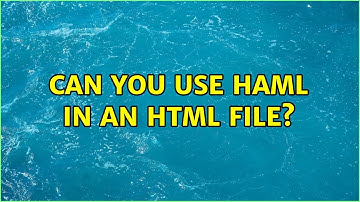 Can you use haml in an html file?