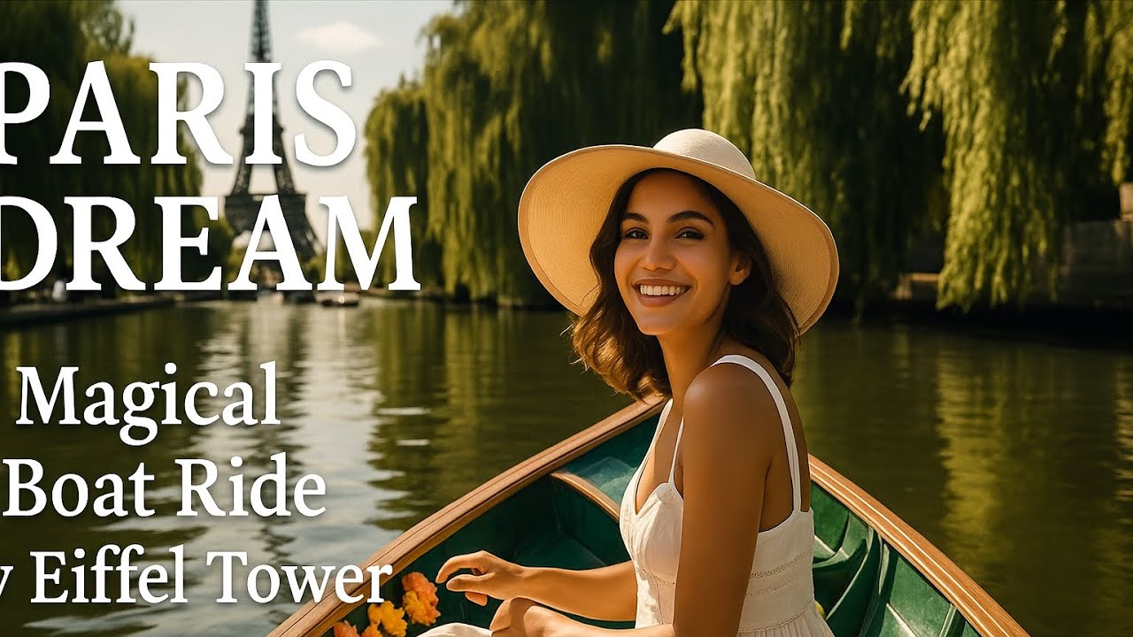 "Paris Boat Ride 🌸 | Aesthetic & Relaxing with Eiffel Tower! 🗼| Autumn 🍁