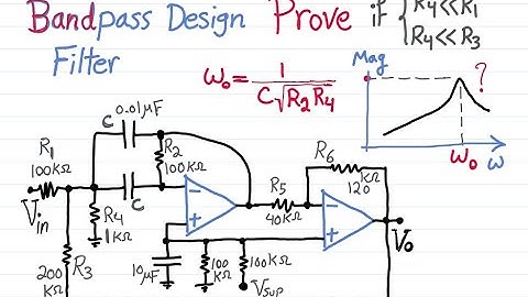 Bandpass Filter Design with two operational amplifiers and single voltage supply