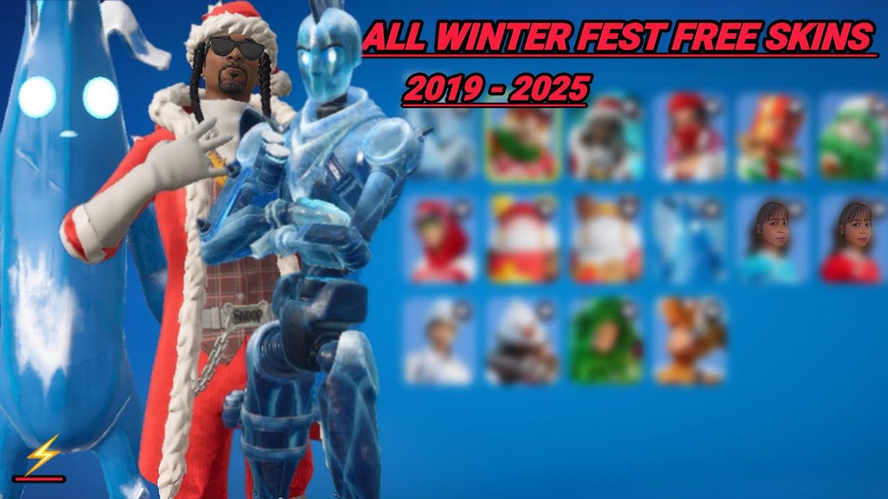 All FREE Winterfest Skins in Fortnite (2019–2025)