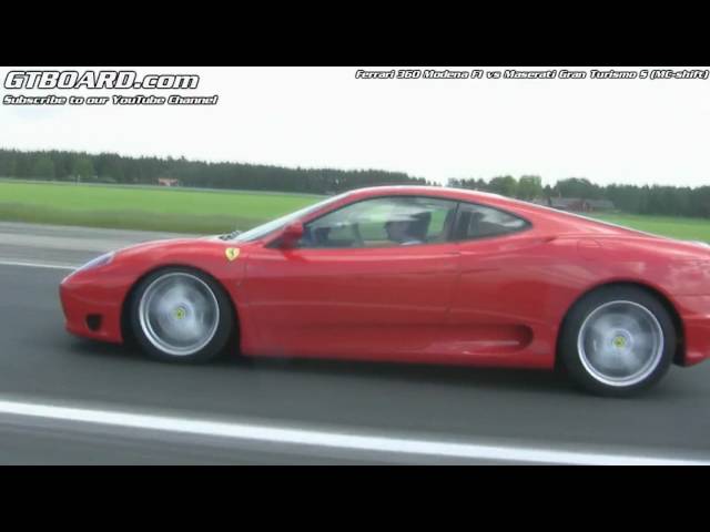 1080p: Ferrari 360 Modena manual vs Maserati GranTurismo S (MC