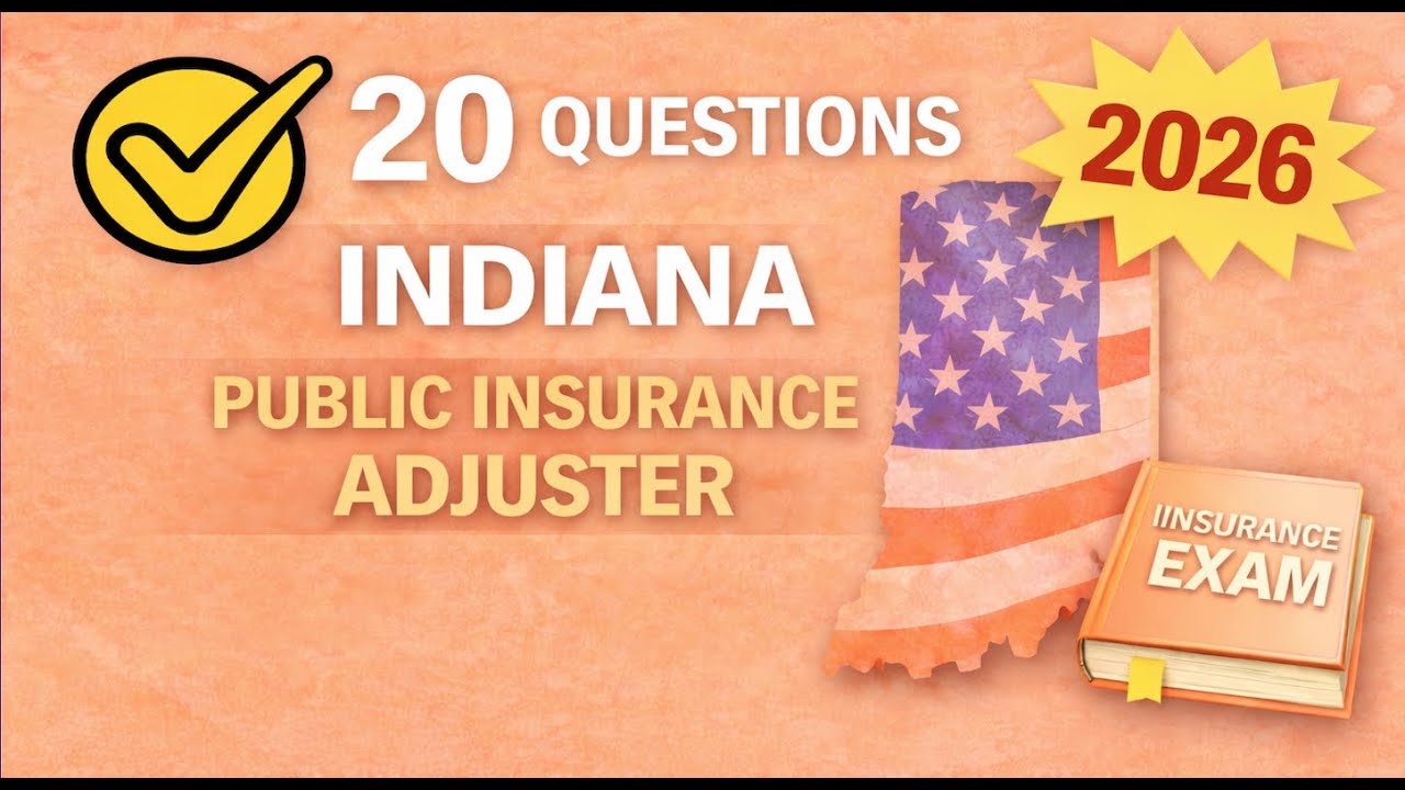 Indiana Public Insurance Adjuster Practice Exam - 20 Questions Free