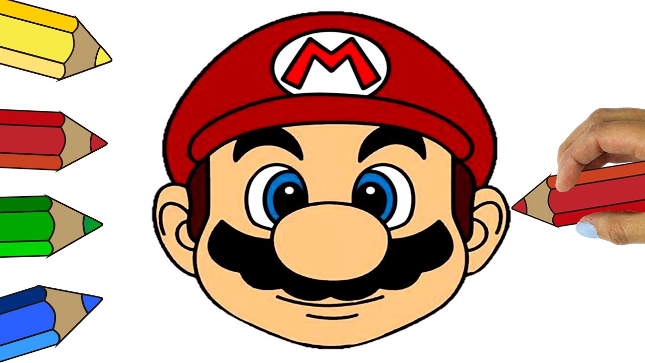 🟢 How To Draw Mario Bros Face Cómo Dibujar La Cara De Mario Bros 🟢