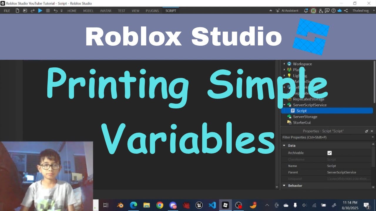 Roblox Studio | Printing Variables | No Talking - YouTube