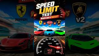 🏎️ Ferrari vs BugattiV2 vs LamborghiniV2 | Ultimate Speed Limit Test 😱 #shorts #indianbikesdriving3d