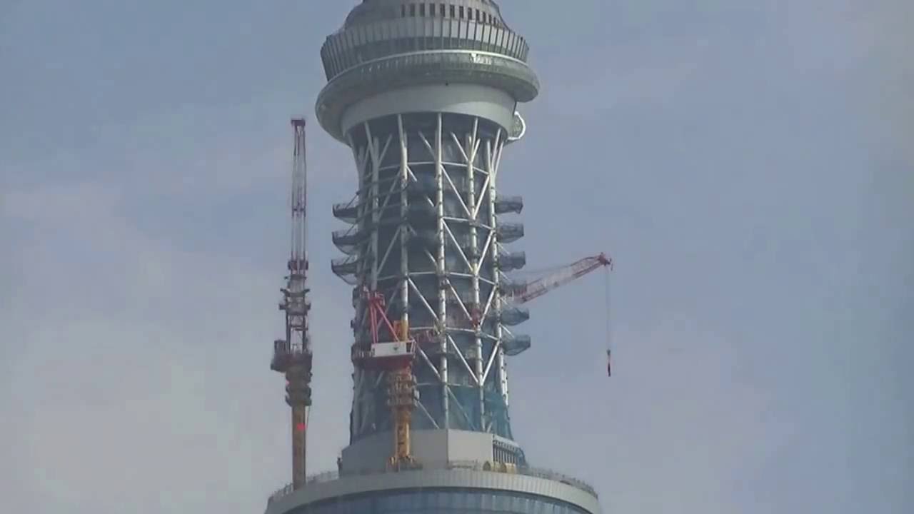 東京スカイツリー タワークレーン 解体の仕組み  TOKYO SKYTREE