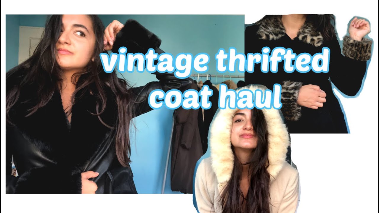 vintage & thrifted coat haul (try-on)