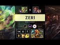 Zeri ADC vs Lucian: Pentakill, Godlike - KR Master Patch 14.21