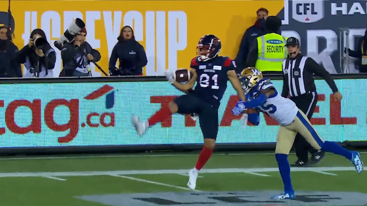 110th Grey Cup: Amazing catch by Austin Mack leads to Alouettes TD