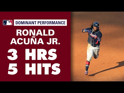 Braves' Ronald Acuña Jr. GOES OFF for 3 homers, 5 hits in double header vs. Phillies.