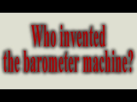 Video: Wie Heeft De Barometer Uitgevonden?
