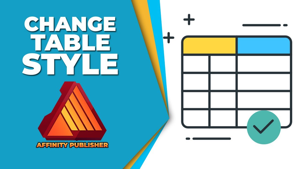 How to change table style in affinity publisher - YouTube