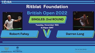 British Open Real Tennis 2022: Singles: Rob Fahey vs. Darren Long