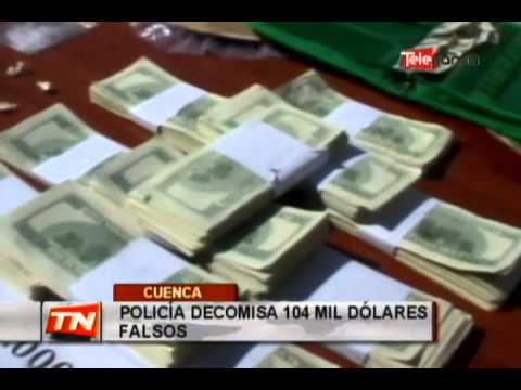 Policía decomisa 104 mil dólares falsos