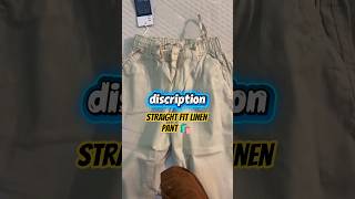 Straight Fit Linen Pants Every Man Needs in 2026 🛍️#mensfashion #fashiontips #ytshorts #ootd #shorts