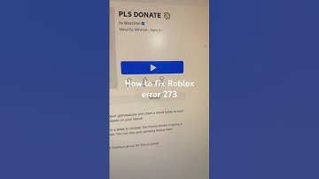How to fix Roblox error 273