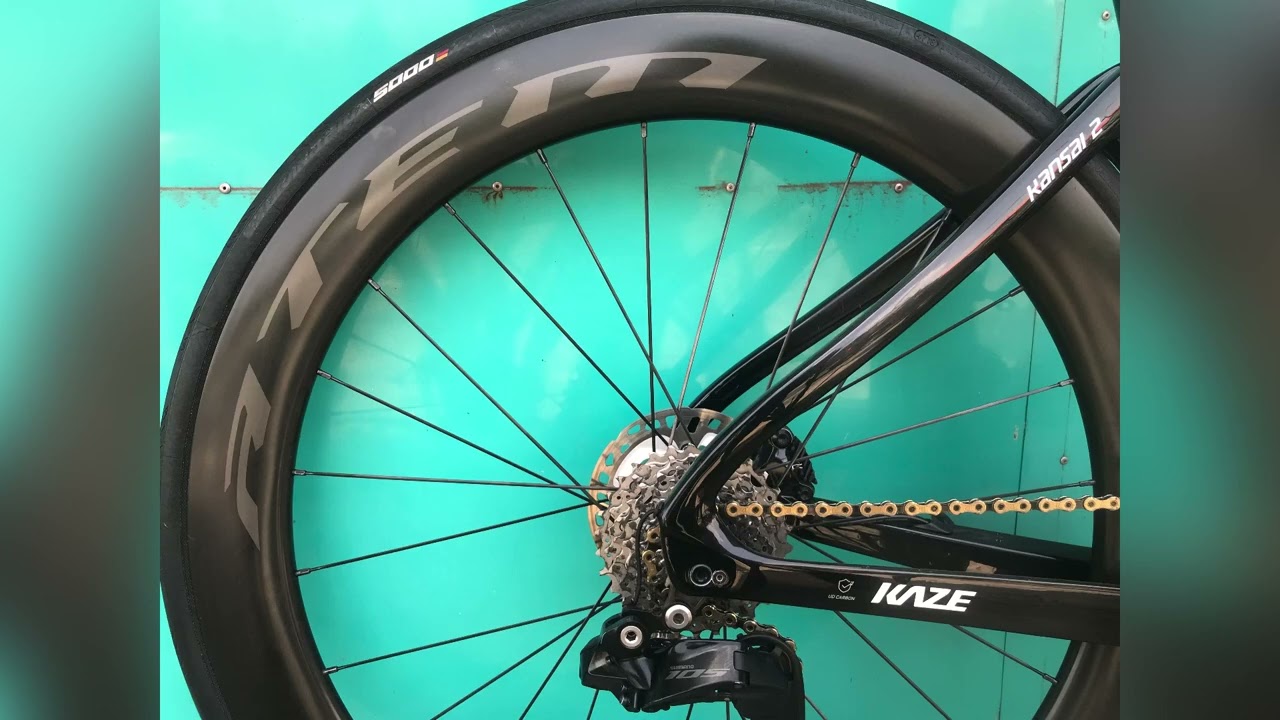 Kaze Race Kansai2 Disc เกียร์ไฟฟ้า Shimano 105 Di2 Disc 12spล้อ Nich Atem4 60/60