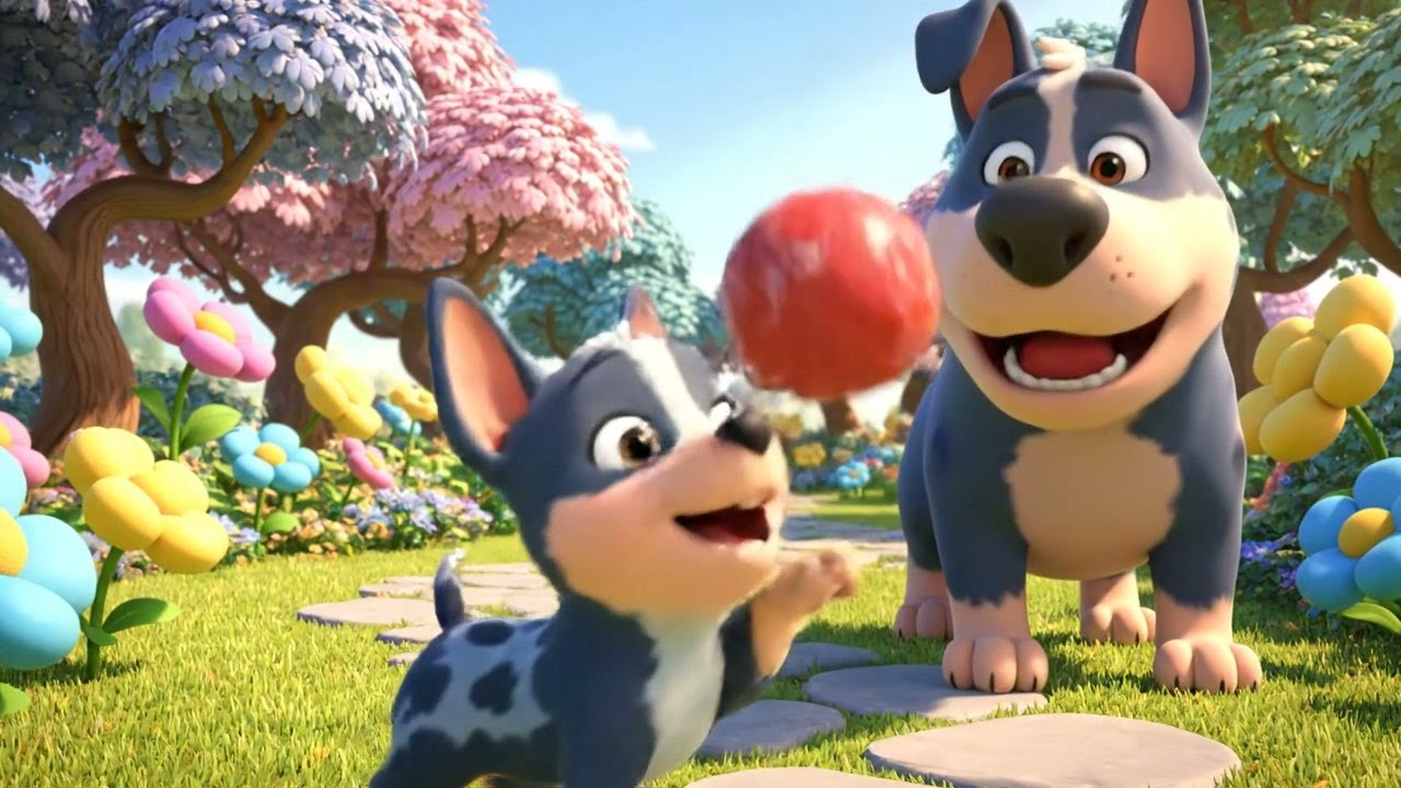 Bluey’s Ball Rolled Into the Flower Garden 🐶⚽🌸 | Nursery Rhymes for Kids & Baby Songs