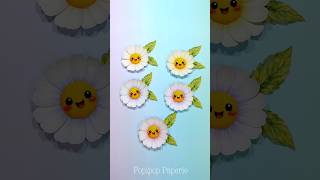 DIY Cute Daisy Paper Flower | Printable Papercraft #shorts #paperfower #craft